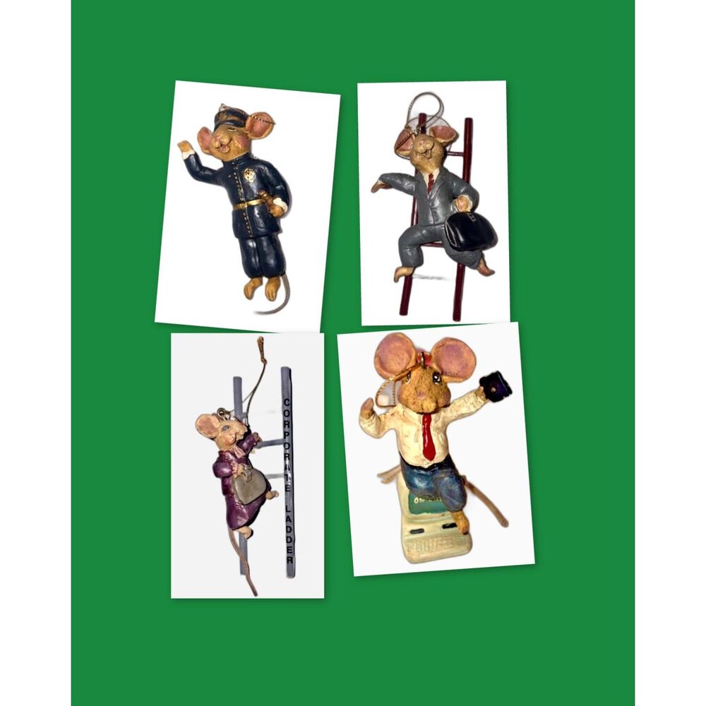 Vintage Kurt S. Andler Hole In The Wall Gang Holiday Ornaments. Lot of Four (4)